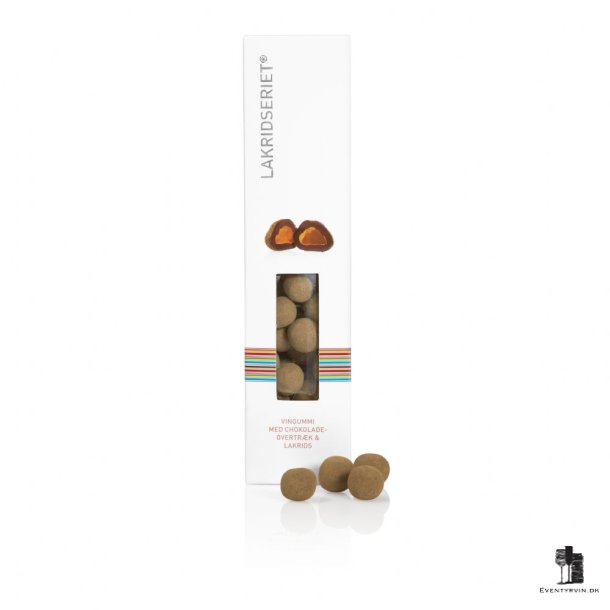 Vingummi med chokolade og lakrids 120g.