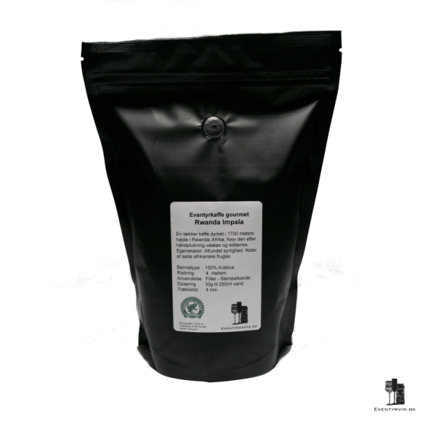Eventyrkaffe gourmet Rwanda Impala 500g.