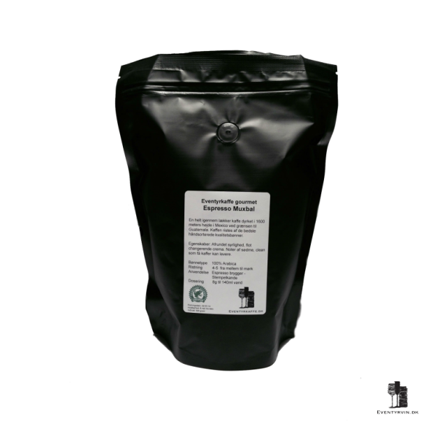 Eventyrkaffe gourmet Espresso Muxbal 500g.